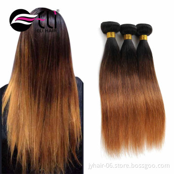 3 tone color ombre hair 8a grade high quality human hair 100% virgin 24 inch human hair weave extension